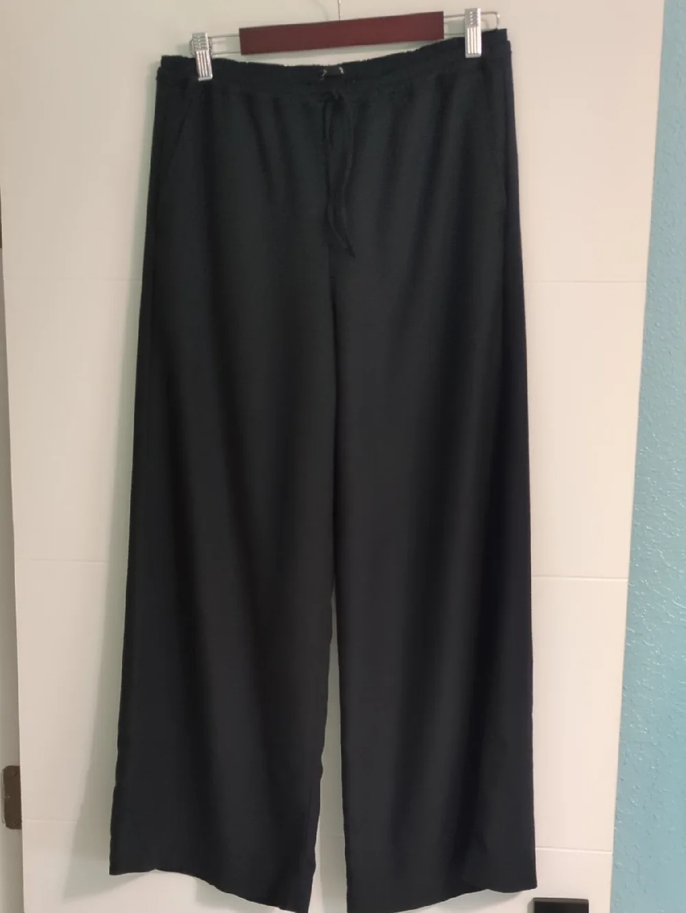 J.crew Black Wide-Leg Drawstring Pants - Comfortable Everyday Style